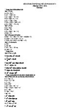 Đề cương ôn tập Đại số lớp 8 học kì I năm 2015 - 2016